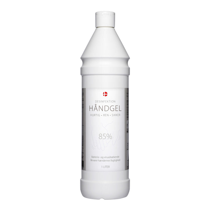 Håndsprit GEL 1000 ml. 85%. Desinfektionssprit, håndsprit, alkoholbaseret hånddesinfektionsmiddel. Anvendes først og fremmest inden for pleje og omsorg, for at undgå overførsel af smitte. Håndsprit til hænder